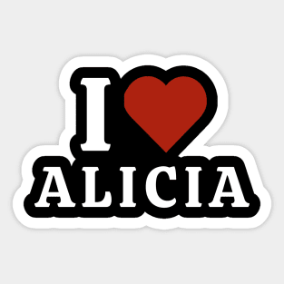 I Love Alicia Keyes Sticker